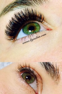 Before and after volume lashes