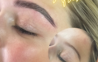 Before and after Brow Lamination at KG Salon